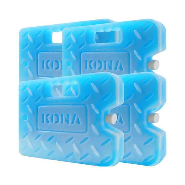 Angel Sar 12 in. L x 9 in. W x 1.5 in. H Large Reusable Long Lasting Ice Pack for Coolers, Blue (4-Pack)