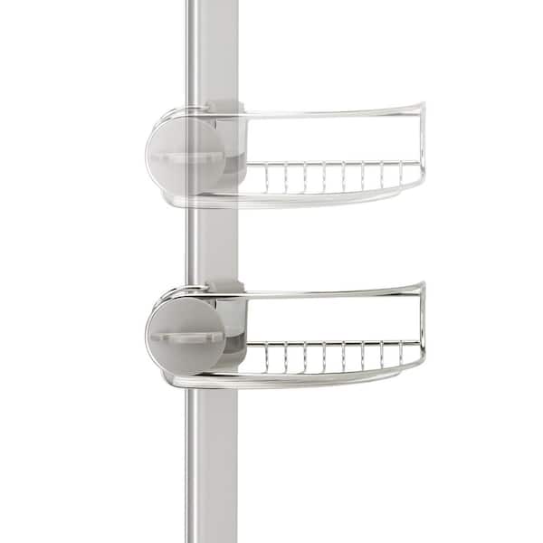 LiviNGPAi Corner Shower Caddy, 3 Pack, Stainless Steel, 40lb Load Capacity,  No Drilling Required, Ideal for Bathrooms