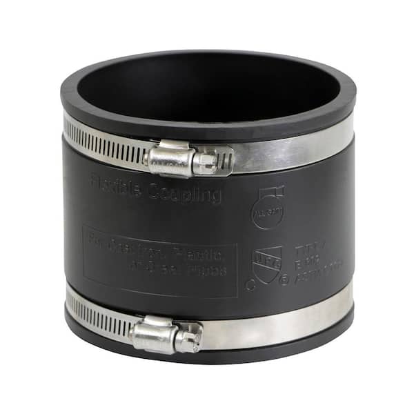 PLUMBFLEX 5 in. PVC Flexible Coupling with Stainless Steel Clamps