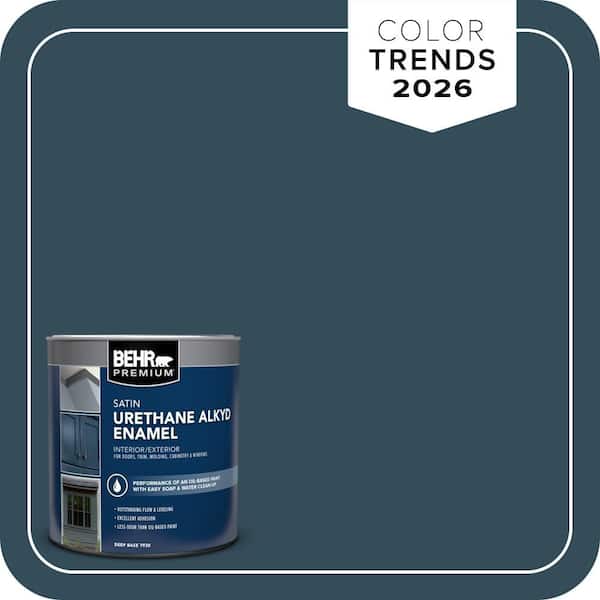 1 qt. Home Decorators Collection #HDC-CL-28 Nocturne Blue Satin Enamel Urethane Alkyd Interior/Exterior Paint