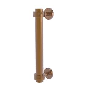 8 in. Center-to-Center Door Pull with Groovy Aents in Brushed Bronze