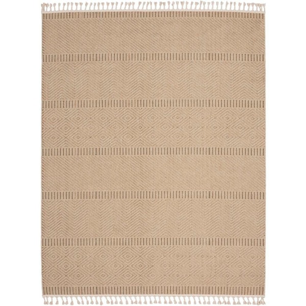 Paxton Mocha 8 ft. x 11 ft. Geometric Contemporary Area Rug