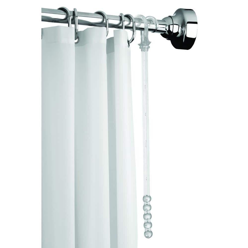 Adjustable Brushed Nickel Curved Shower Curtain Rod, 60in