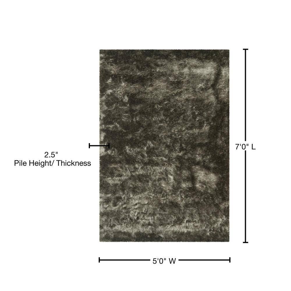 Titanium Tufted Handmade Shag 5' x 7' Area Rug