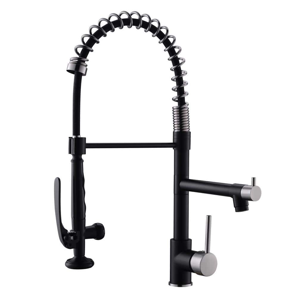 High Arc Single Handle Pull Down Sprayer Kitchen Faucet, Commercial Kitchen
