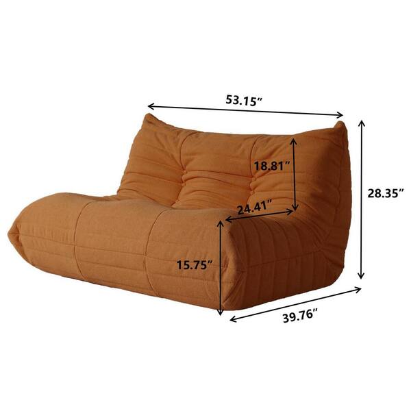 Magic Home 2-Piece Bean Bag Teddy Velvet Top Thick Seat Anti-Skip Living  Room Lazy Sofa in Brown (3 Seater + 1 Seater) CS-GT-199112AAC - The Home  Depot