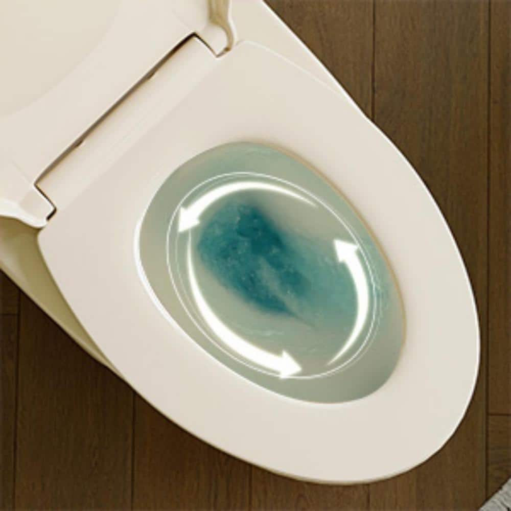 Bisque Elongated Dual Flush High Efficiency Toilet