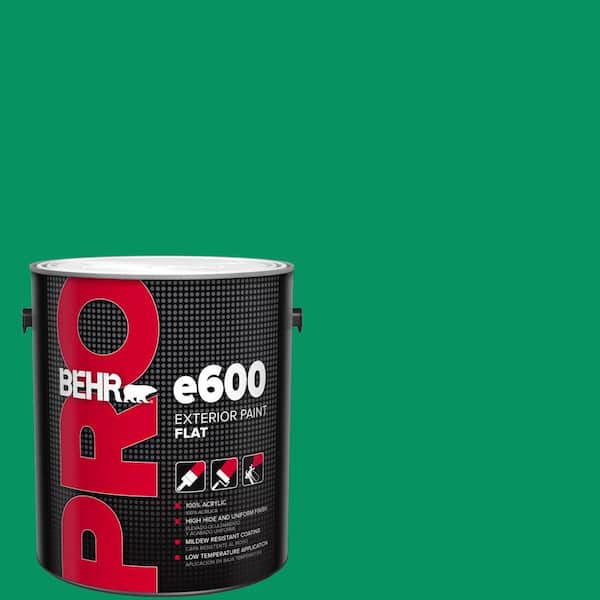 BEHR PRO 1 gal. #470B-6 Emerald Lake Flat Exterior Paint
