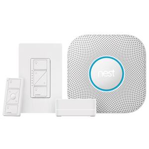 Google Nest Protect 2nd Generation (Battery) Smart Smoke/Carbon Monoxide  Alarm White S3000BWES - Best Buy