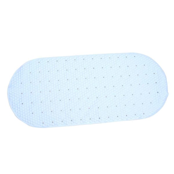 SlipX Solutions 15 in. x 35 in. Bubble Bath Mat with Microban in White