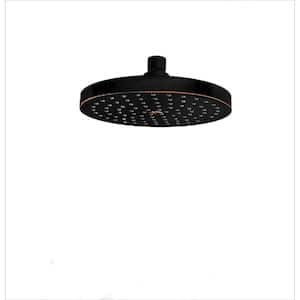 3-Spray Patterns with 1.8 GPM 8 in. Ceiling Mount Rain Fixed Shower Head in Oil Rubbed Bronze