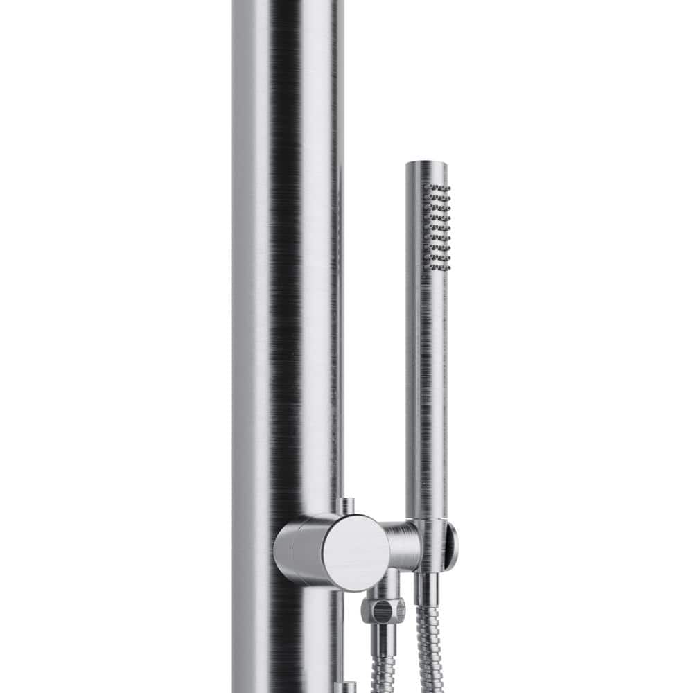 PULSE ShowerSpas Wave 1-Spray Brushed Stainless Steel Outdoor Shower Faucet System
