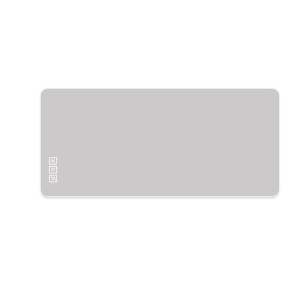 Tenleaf 27.5 in. W x 59.1 in. H Rectangular Round Corner LED Anti-Fog Frameless Silver Mirror