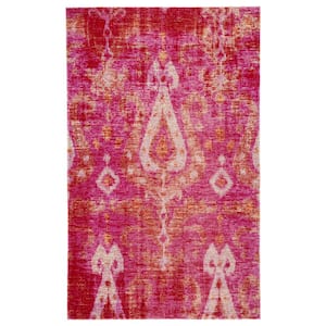 Polaris Ikat 7 ft. 6 in. x 9 ft. 6 in. Pink Area Rug