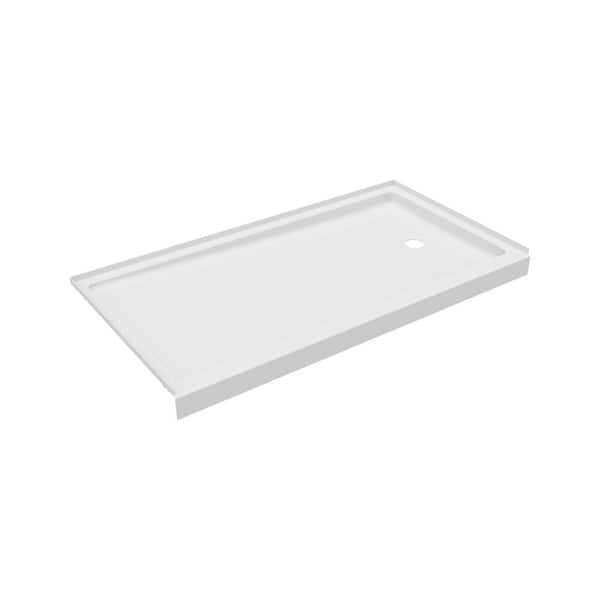 Veritek 32 in. x 60 in. Single Threshold Retrofit Left Drain Shower Pan in White Veritek 32 in. x 60 in. Single Threshold Retrofit Left Drain Shower Pan in White