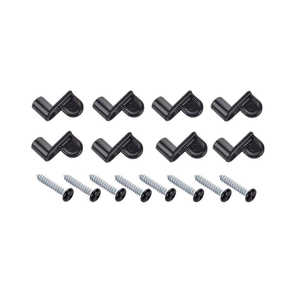 Grisham - Black Glass and Screen Clips (8-Pack)