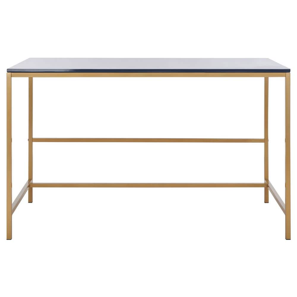 Nova Navy and Gold Wood Writing Desk