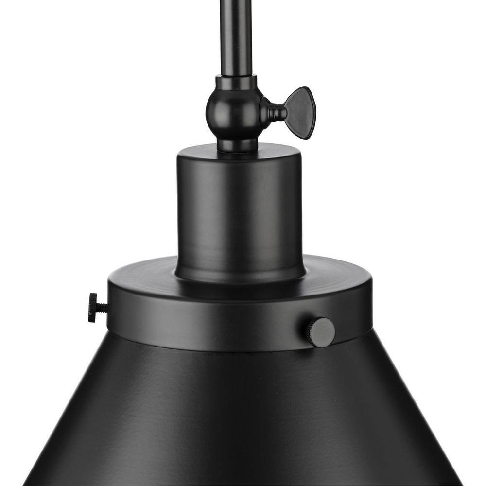 Hinton Matte Black 16" Cone Pendant Light
