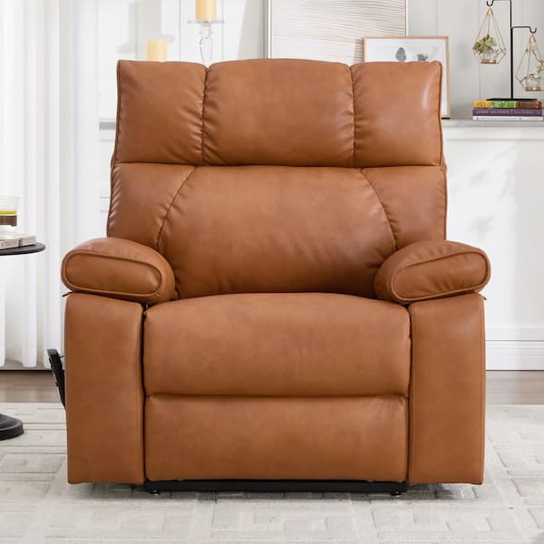 aisword Caramel Oversized Dual Motor Genuine Leather Power Lift