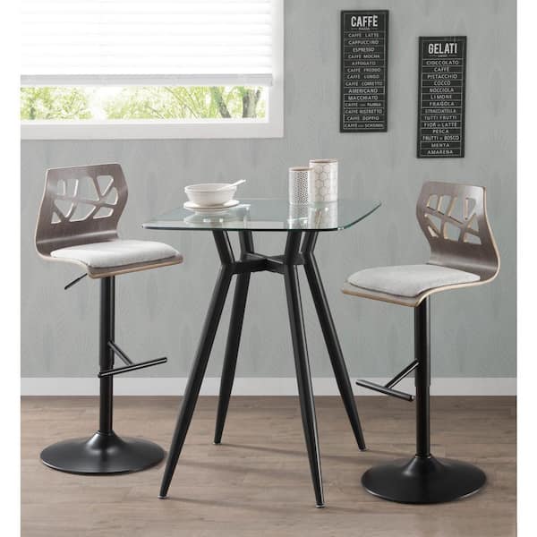 Folia Adjustable Light Grey Bar Stool