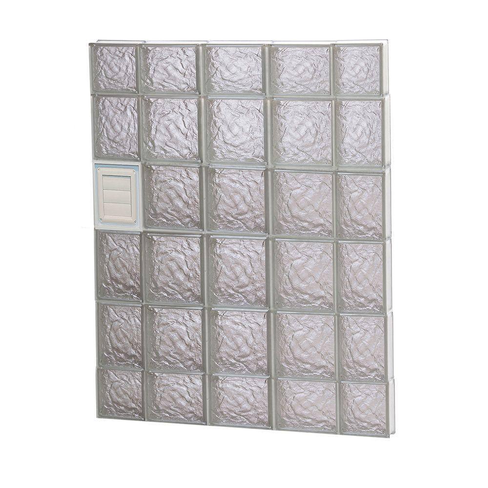 34.75 in. x 42.5 in. x 3.125 in. Frameless Ice Pattern Glass Block Window with Dryer Vent price history on PriceWatchPro