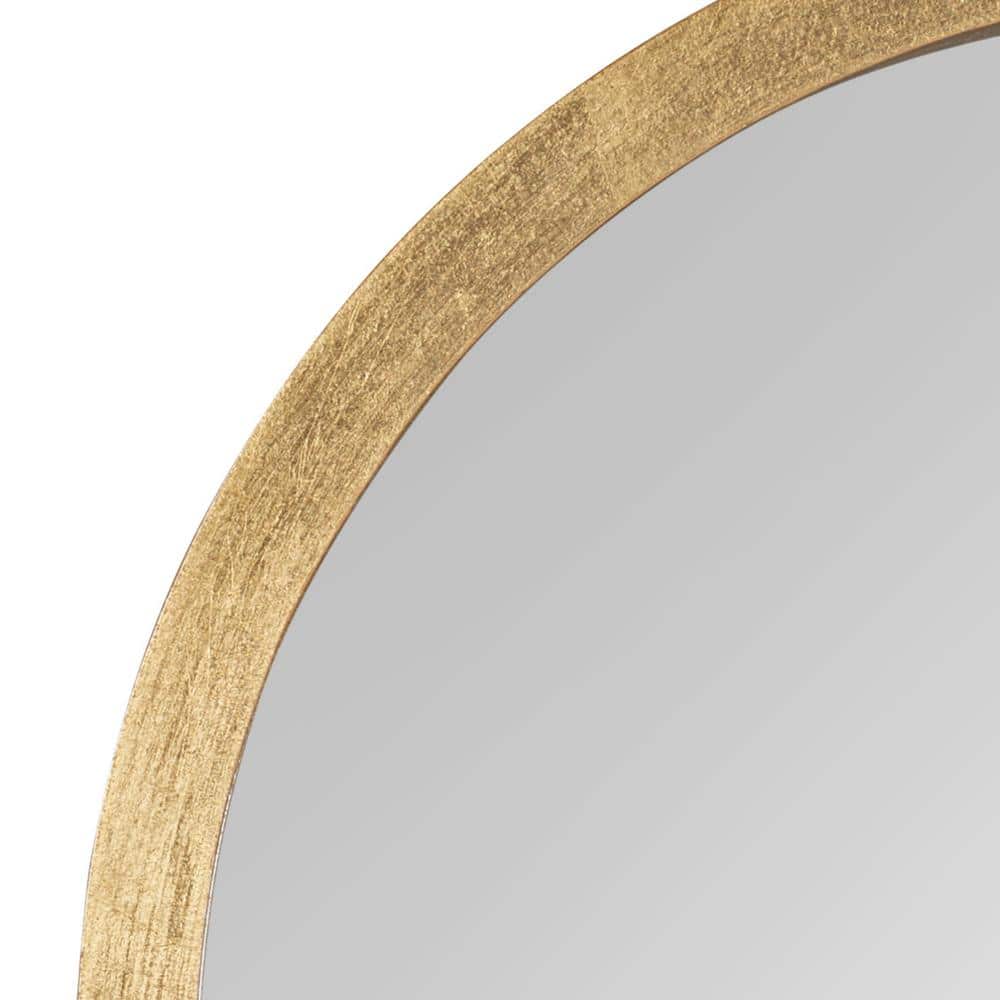 Travis Capsule Framed Full-Length Wood Mirror in Gold