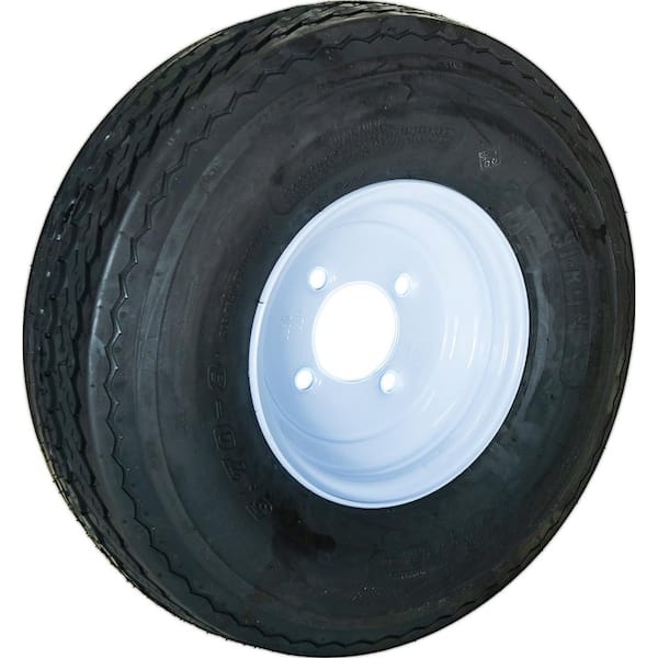 Hi-Run Trailer Tire Assembly, 5.70-8,4-Hole, Load Range C