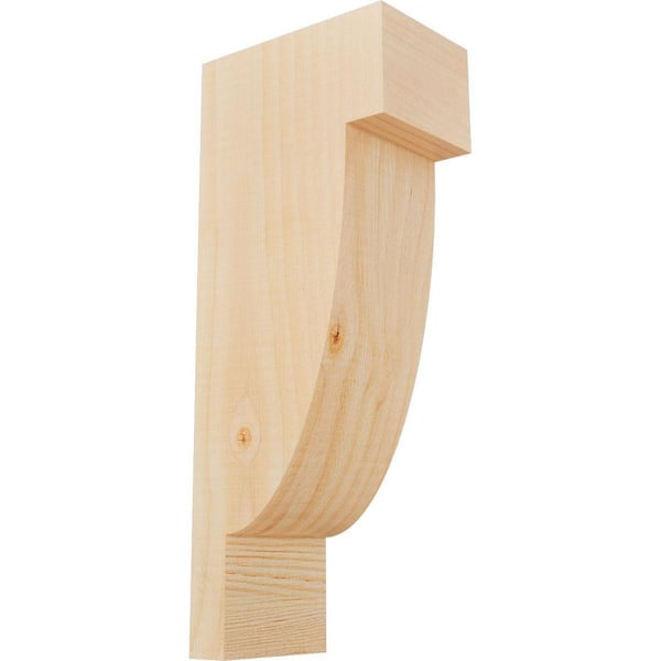 Ekena Millwork 3-1/2 in. x 6 in. x 14 in. Douglas Fir Alpine Smooth Corbel