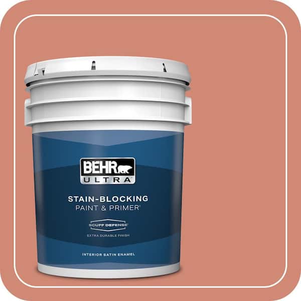 BEHR ULTRA 5 gal. Home Decorators Collection #HDC-WR16-02 Rosy Copper Extra Durable Satin Enamel Interior Paint & Primer