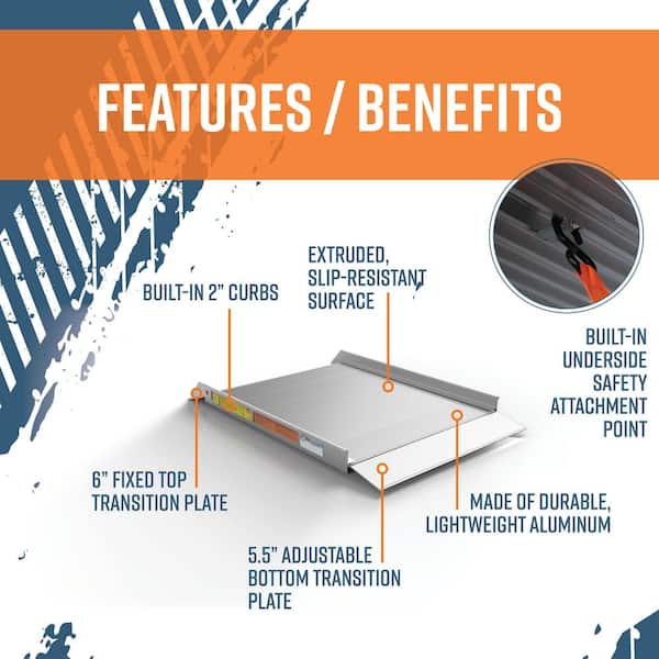 TRAVERSE 4 ft. Aluminum Walk Ramp