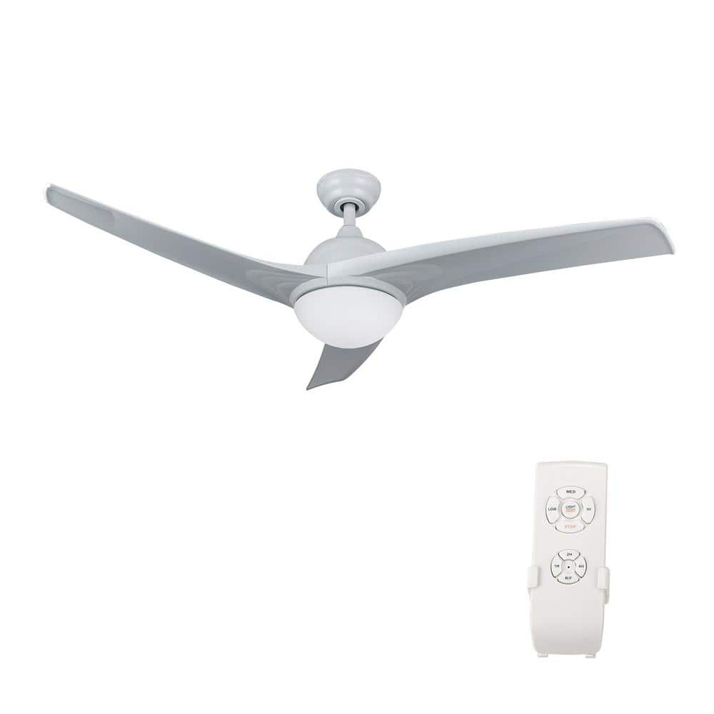 Merra 52 in. LED Indoor White Ceiling Fan with Light Kit and