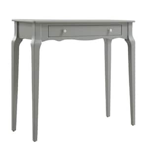 36 in Frost Grey 1-Drawer Rectangle Wood Accent Console Sofa Table
