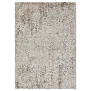 Firenze Light Gray 7 ft. 10 in. x 10 ft. Abstract Area Rug