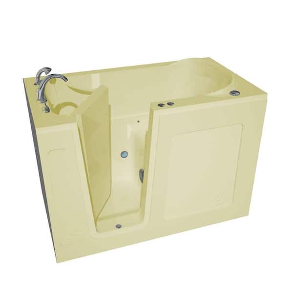 Universal Tubs Nova Heated 4.5 ft. Walk-In Air Jetted Tub in Biscuit with Chrome Trim