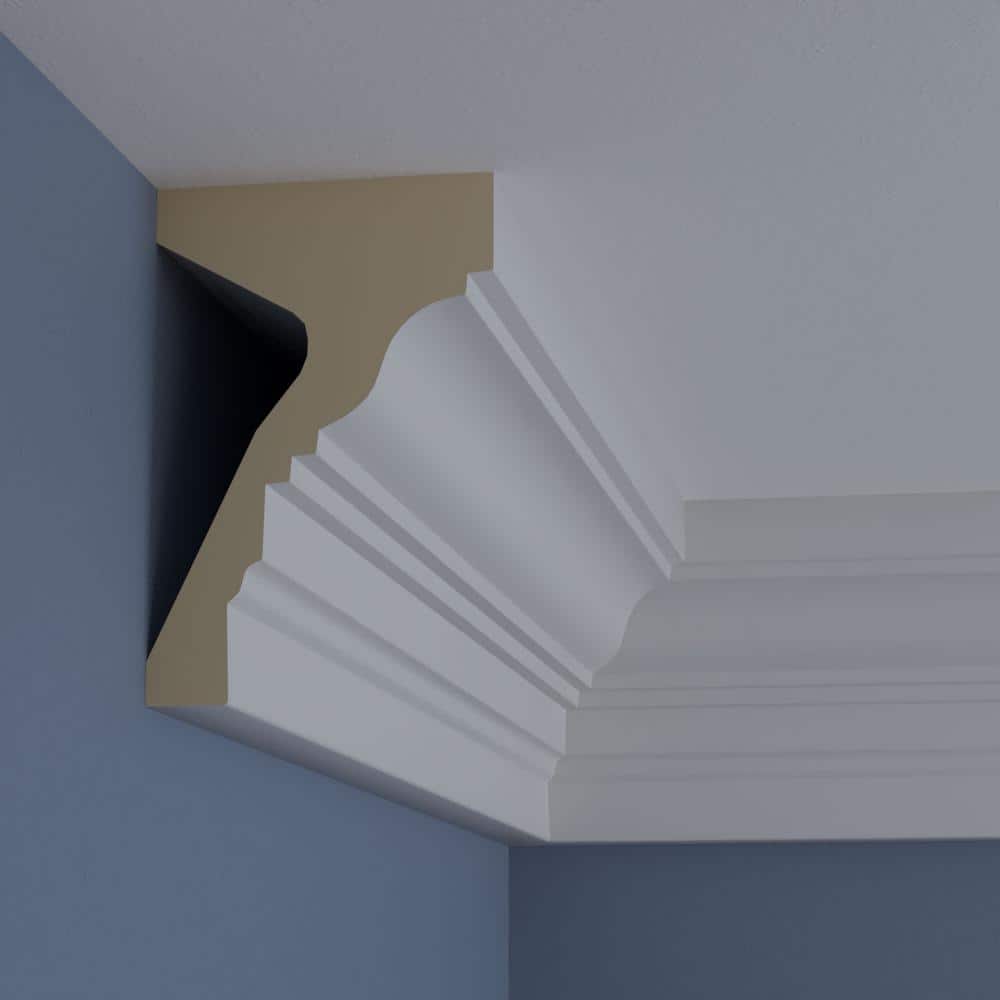 Primed White Polyurethane Crown Moulding for Ceilings