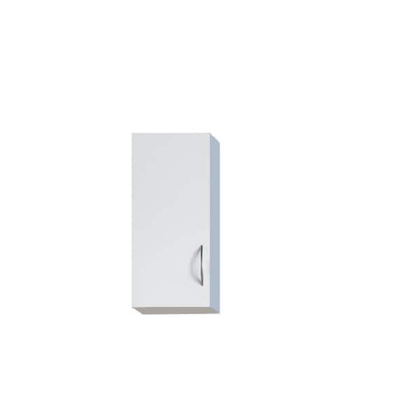 Hampton Bay San Juan Series Assembled 12 in W X 24 in H. Wall Cabinet made of High Density PVC in White Color