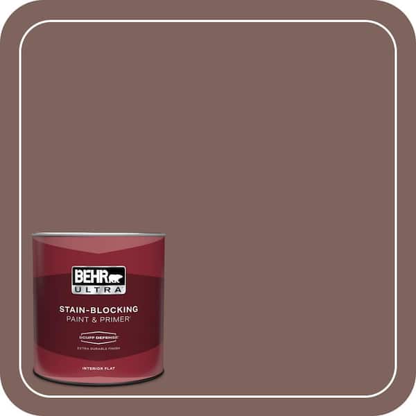 BEHR ULTRA 1 qt. #N130-6 River Rocks Extra Durable Flat Interior Paint & Primer