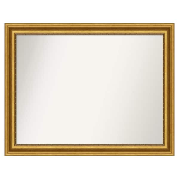 Amanti Art Parlor Gold 45.75 in. W x 35.75 in. H Custom Non-Beveled Recycled Polystyrene Framed Bathroom Vanity Wall Mirror