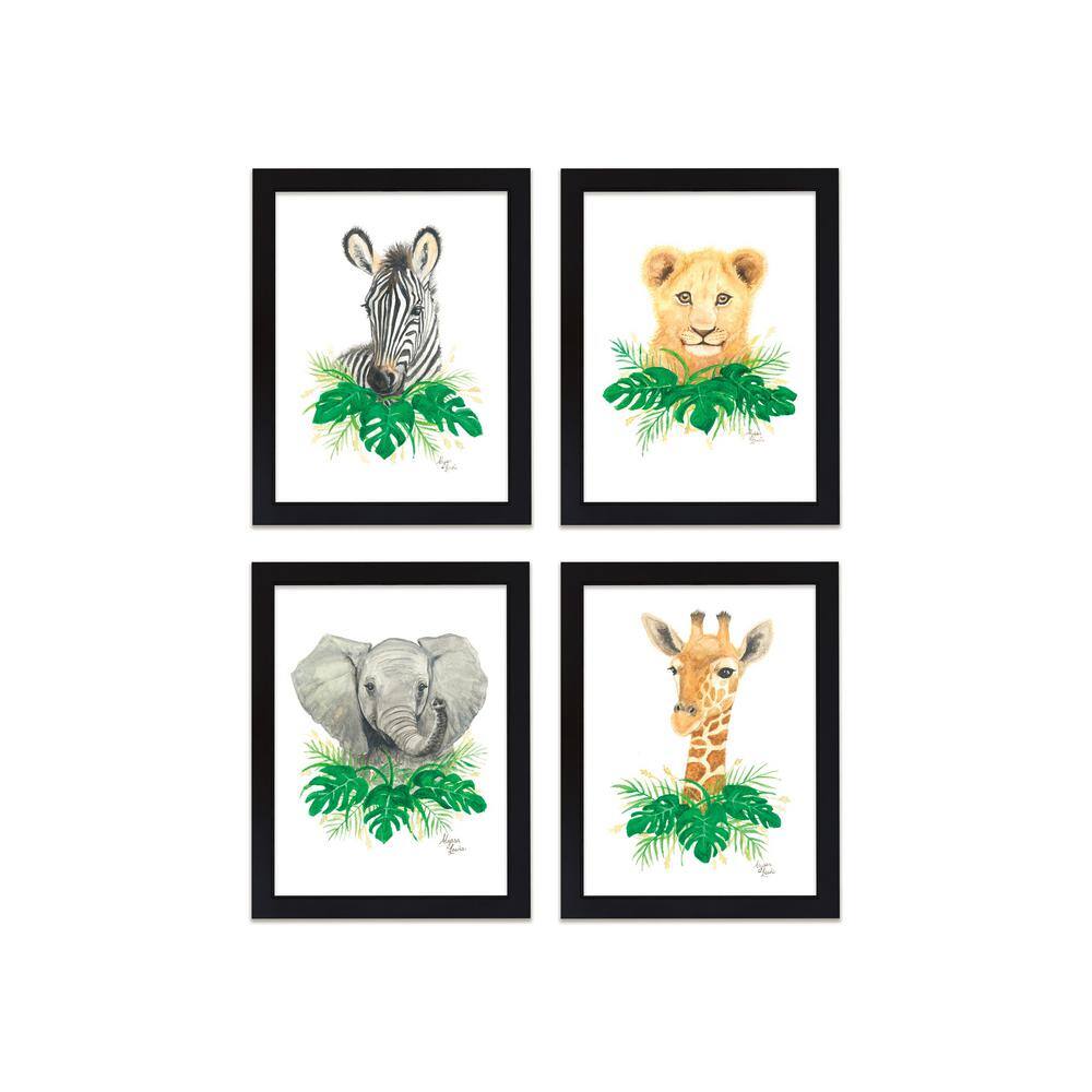 safari-littles-by-alyssa-lewis-set-of-four-black-framed-animal-art
