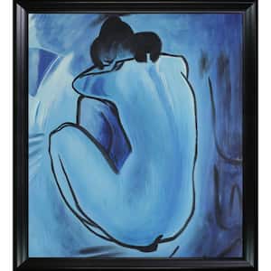 Blue Nude by Pablo Picasso Black Matte Framed People Oil Painting Art Print 41 in. x 53 in.