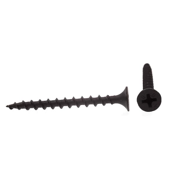 1000 1-5/8" x #8 Coarse Thread Bugle Head Drywall Screws Black Phosphate