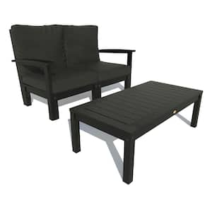 Bespoke Deep Seating 2-Piece Plastic Outdoor Loveseat and Conversation Table with Cushions