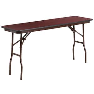 60 in. Mahogany Wood Table top Material Folding Banquet Tables