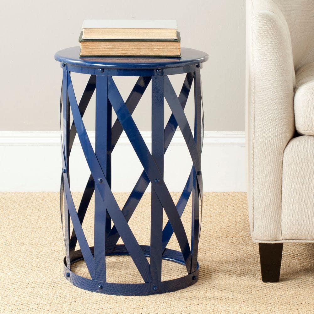 Bertram Black Iron Lattice 14" Accent Table