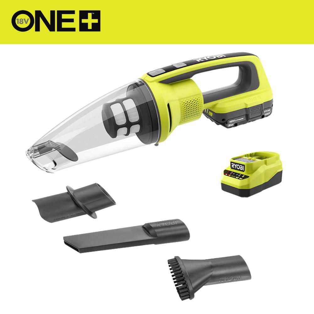 RYOBI ONE+ 18V Cordless Performance Hand Vacuum Kit with 2.0 Ah Battery and Charger