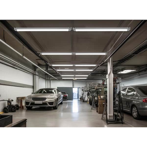8-Pack 4 ft. Vapor Tight 4500 Lumens LED Wraparound Light Fixture 120-277V Adjustable CCT Wet Rated Harsh Conditions