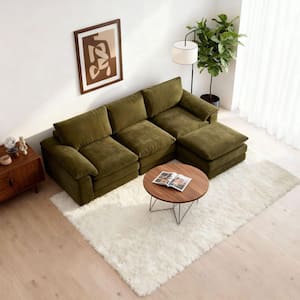 GDFSTUDIO Modern 102.3 in. Chenille Upholstered L-Shaped Modular ...