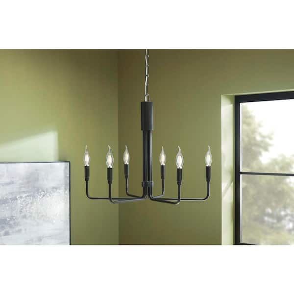 60-Watt Equivalent B11 Dimmable Candelabra Flame Bent Tip Clear Glass LED Vintage Edison Light Bulb Soft White (3-Pack)