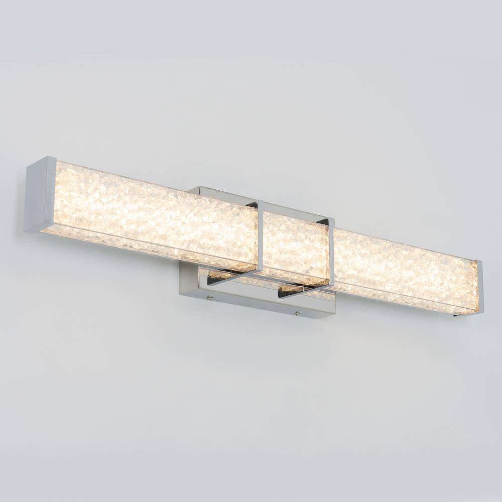 27" Chrome Riviera Integrated LED Vanity Light Bar with Dimmable Energy Star