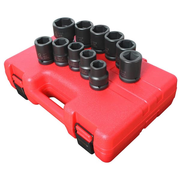 SUNEX TOOLS 3/4 in. Socket Set Impact 3/4 in. Drive truck Service (11 ...